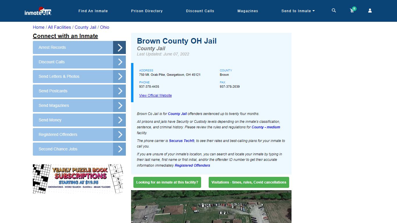 Brown County OH Jail - Inmate Locator - Georgetown, OH